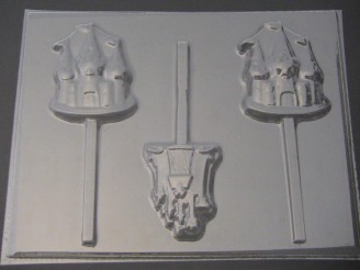 3512 Castle II Chocolate or Hard Candy Lollipop Mold